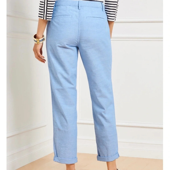 Talbots Relaxed Chinos in Newport Chambray 6P - Picture 2 of 15